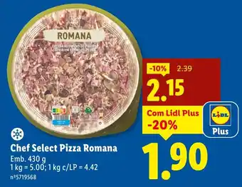Lidl Chef Select Pizza Romana promoção