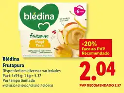 Lidl Blédina Frutapura promoção