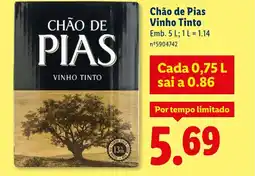 Lidl Chão de Pias Vinho Tinto promoção
