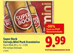 Lidl Super Bock Cerveja Mini Pack Económico promoção