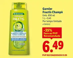 Lidl Garnier Fructis Champô promoção