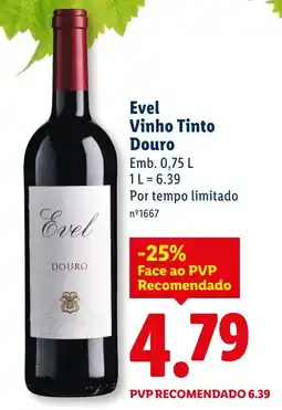 Lidl Evel Vinho Tinto Douro promoção