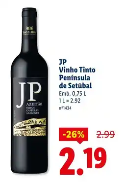 Lidl JP Vinho Tinto Península de Setúbal promoção