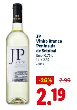 Lidl JP Vinho Branco Península de Setúbal promoção