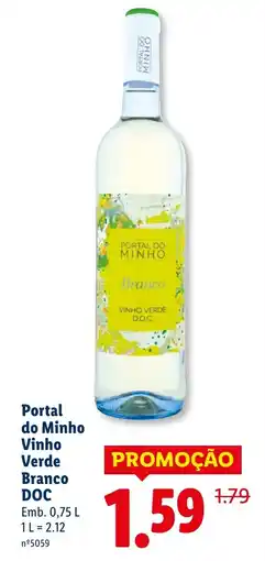 Lidl Portal do Minho Vinho Verde Branco DOC promoção