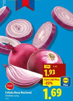Lidl Cebola Roxa Nacional promoção