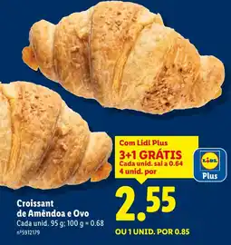 Lidl Croissant de Amêndoa e Ovo promoção