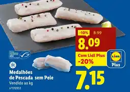 Lidl Medalhões de Pescada sem Pele promoção