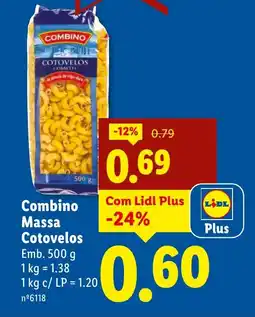 Lidl Combino Massa Cotovelos promoção