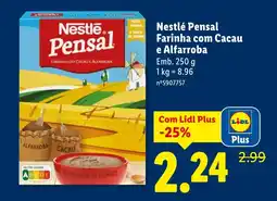 Lidl Nestlé Pensal Farinha com Cacau e Alfarroba promoção