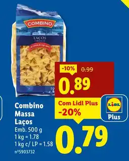 Lidl Combino Massa Laços promoção