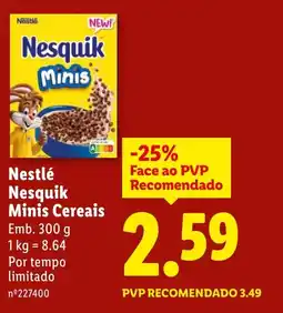 Lidl Nestlé Nesquik Minis Cereais promoção