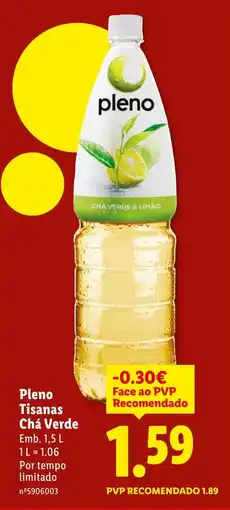 Lidl Pleno Tisanas Chá Verde promoção