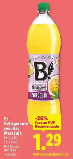 Lidl B! Refrigerante sem Gás Maracujá promoção