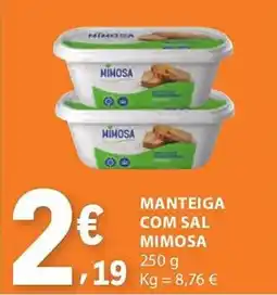 E.Leclerc Manteiga com sal mimosa promoção