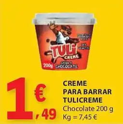 E.Leclerc Creme para barrar tulicreme chocolate promoção