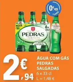 E.Leclerc Água com gás pedras salgadas promoção