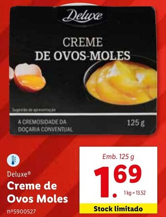 Lidl Deluxe Creme de Ovos-Moles 125g promoção
