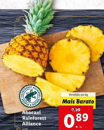Lidl Abacaxi Rainforest Alliance promoção