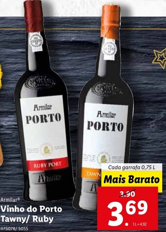 Lidl Armilar Vinho do Porto Tawny/Ruby 0,75L promoção