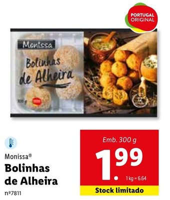 Lidl Monissa Bolinhas de Alheira 300g promoção