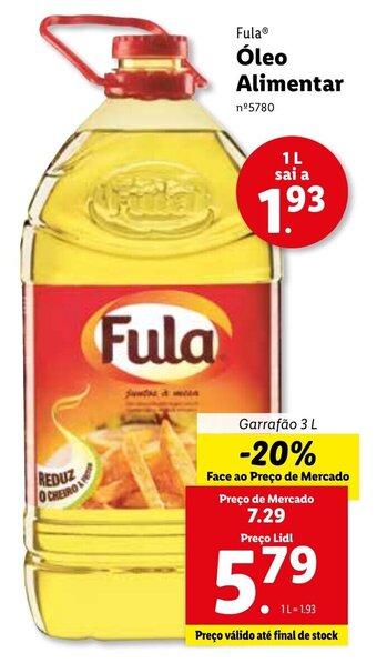 Lidl Fula Óleo Alimentar 3L promoção