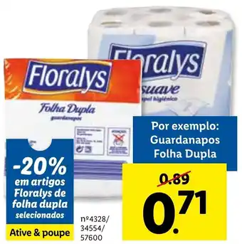Lidl Guardanapos Folha Dupla Floralys promoção