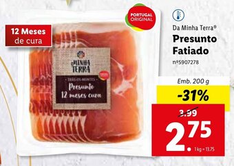 Lidl Da Minha Terra Presunto Fatiado 200g promoção