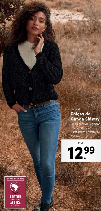 Lidl Esmara Calças de Ganga Skinny 36 ao 48 promoção
