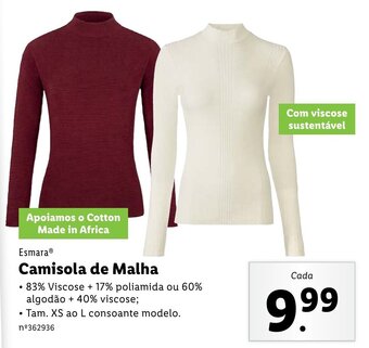 Lidl Esmara Camisola de Malha XS ao L promoção