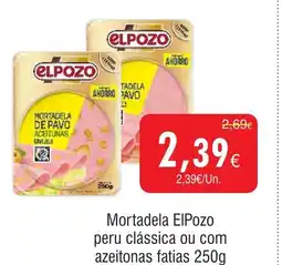 Froiz Mortadela ElPozo peru clássica ou com azeitonas fatias promoção