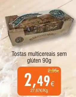 Froiz Tostas multicereais sem glúten promoção