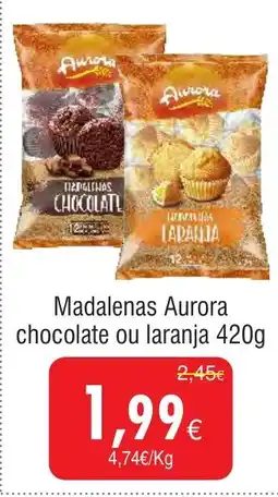 Froiz Madalenas Aurora chocolate ou laranja promoção
