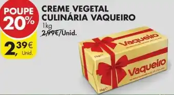 Pingo Doce Creme Vegetal Culinária Vaqueiro 1kg promoção