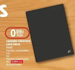 Intermarché Caderno agrafado capa preta PorSi promoção