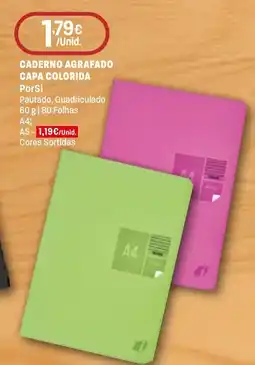 Intermarché Caderno agrafado capa colorida porsi promoção