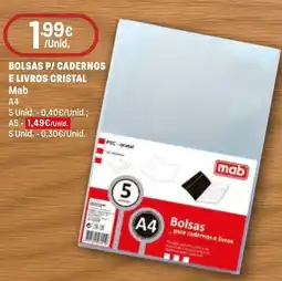 Intermarché Bolsas p/ cadernos e livros cristal Mab promoção