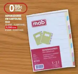 Intermarché Separadores em cartolina Mab promoção