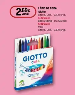 Intermarché Lápis de cera Giotto promoção