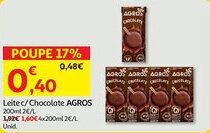 Auchan Leite c/Chocolate AGROS promoção