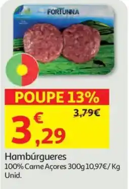 Auchan Hambúrgueres 100% Carne Açores promoção