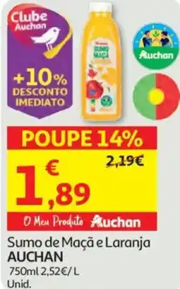 Auchan Sumo de Maçã e Laranja AUCHAN promoção