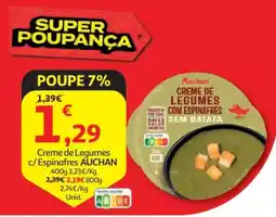 Auchan Creme de Legumes c/Espinafres AUCHAN promoção
