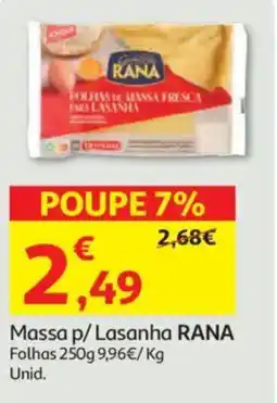 Auchan Massa p/Lasanha RANA Folhas promoção