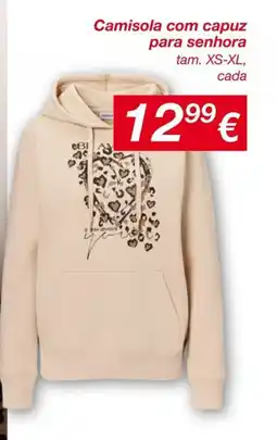 kik Camisola com capuz para senhora promoção