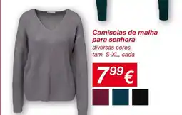 kik Camisolas de malha para senhora promoção