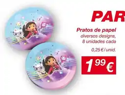 kik Pratos de papel promoção