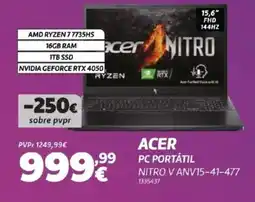 Radio Popular ACER Pc portátil NITRO V ANV15-41-477 promoção