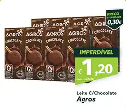 Roque Supermercados Leite C/Chocolate Agros promoção