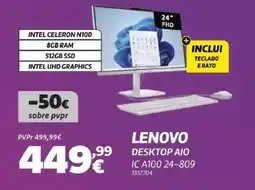 Radio Popular Lenovo desktop AIO IC A100 24-809 promoção